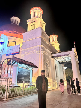 Sri Mulyani sedang liburan di Semarang (Instagram @smindrawati)